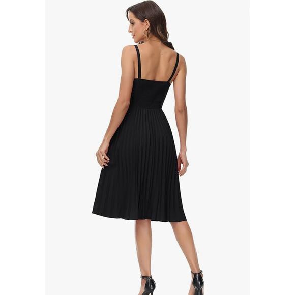 NWT Grace Karin Dress Black Fit and Flare Midi Size Large - Picture 2 of 5